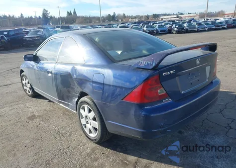 2002 Honda Civic Ex z USA, uszkodzony, nr VIN 1HGEM22002L095228